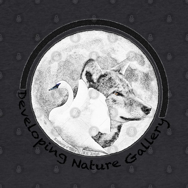 Developing Nature Gallery Swan, Wolf, Moon Logo by kimberlyjtphotoart